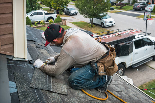 Professional Flat Roof Repair technician working in Frankfort, NY